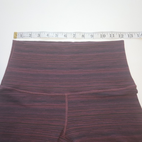 Lululemon High Times Pant 30" Cyber Red Bordeaux Drama Sz 6 Long Ankle Striped - Picture 6 of 9